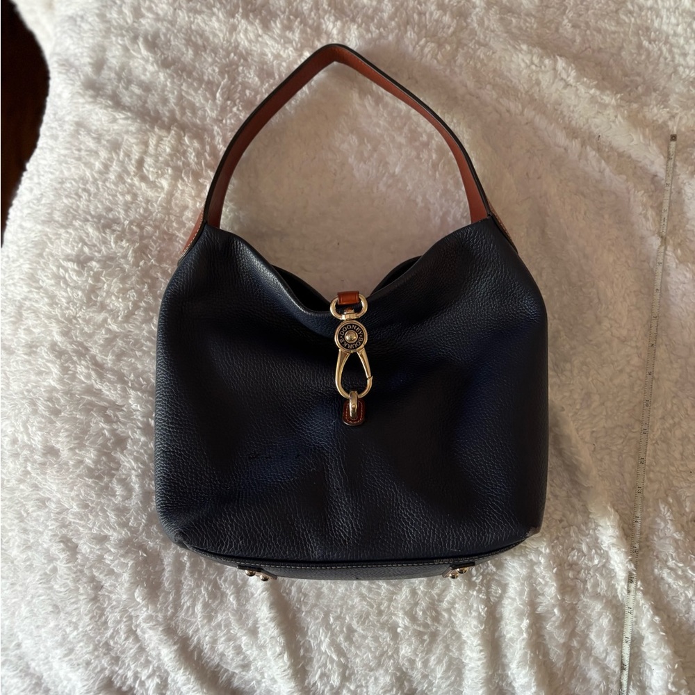 Navy Dooney & Bourke Leather Shoulder Bag